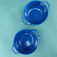 blå emaljeret mini jerngryder copco retro genbrug